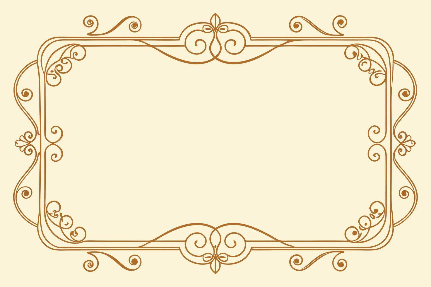 Intricate Ornamental Border Frame with Swirling Motifs. vector