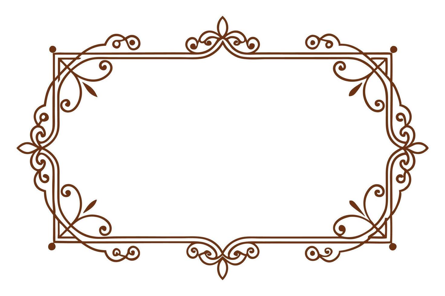 Elegant Vintage Ornamental Border Frame. vector