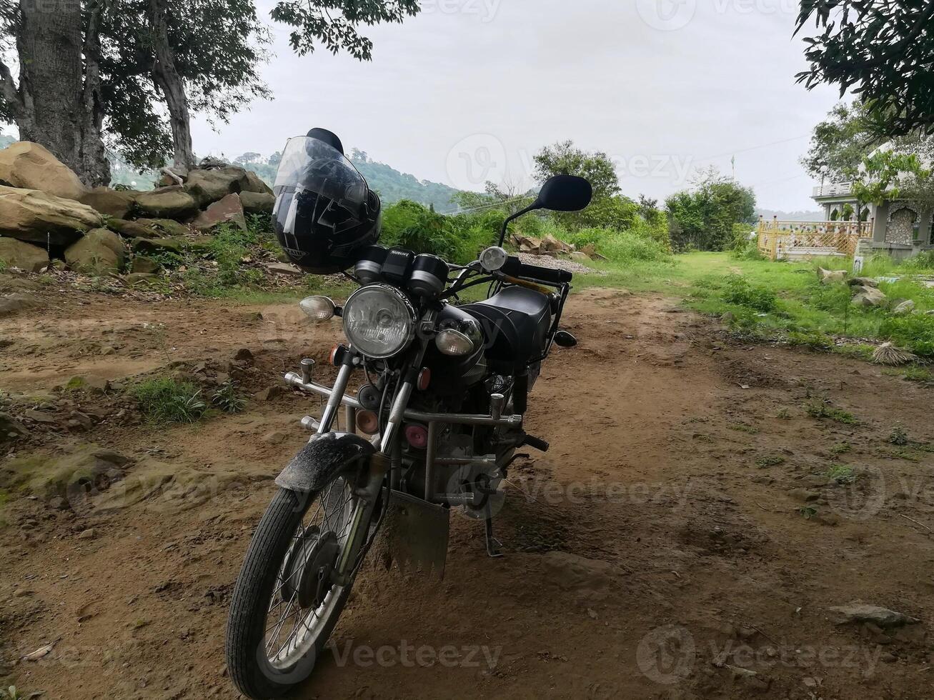 Two wheels adventure and fun ride on motorbike photo