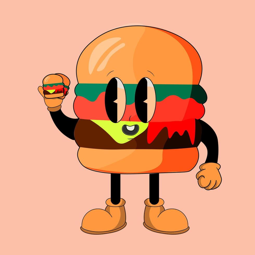 Burger Pals, A Quirky Character Set vector