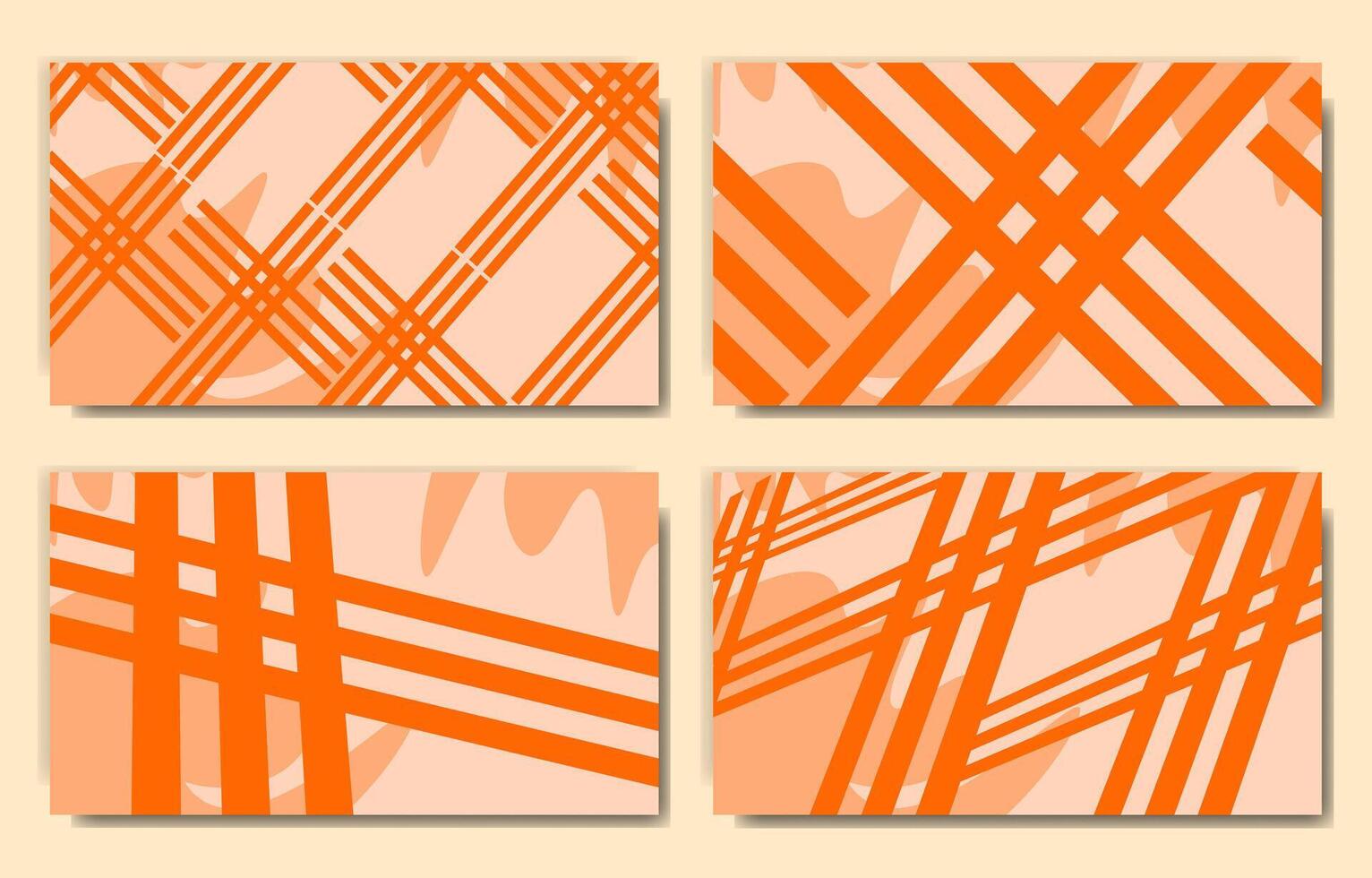 Abstract Orange Background with Geometric Lines vector