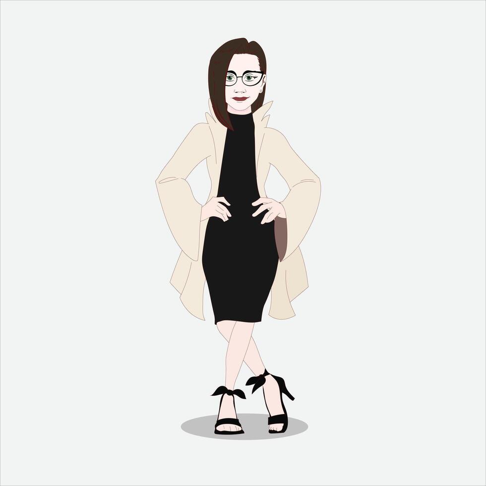 Beautiful business woman in office style clothes vector