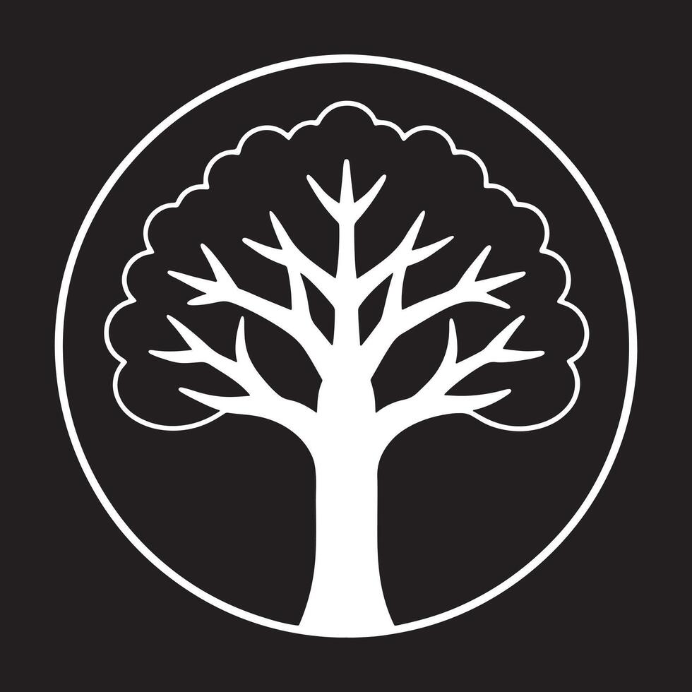 Decorative Tree with Intricate Branches vector