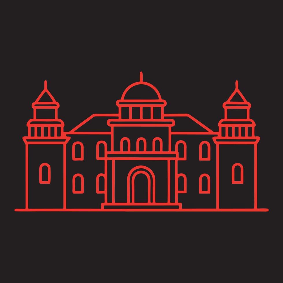Scenic Palace Artistic Design vector