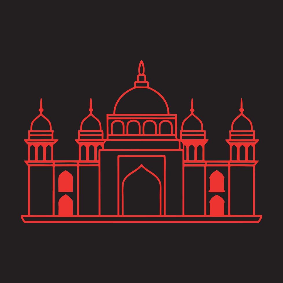 Ornate Palace Scenic Illustration vector
