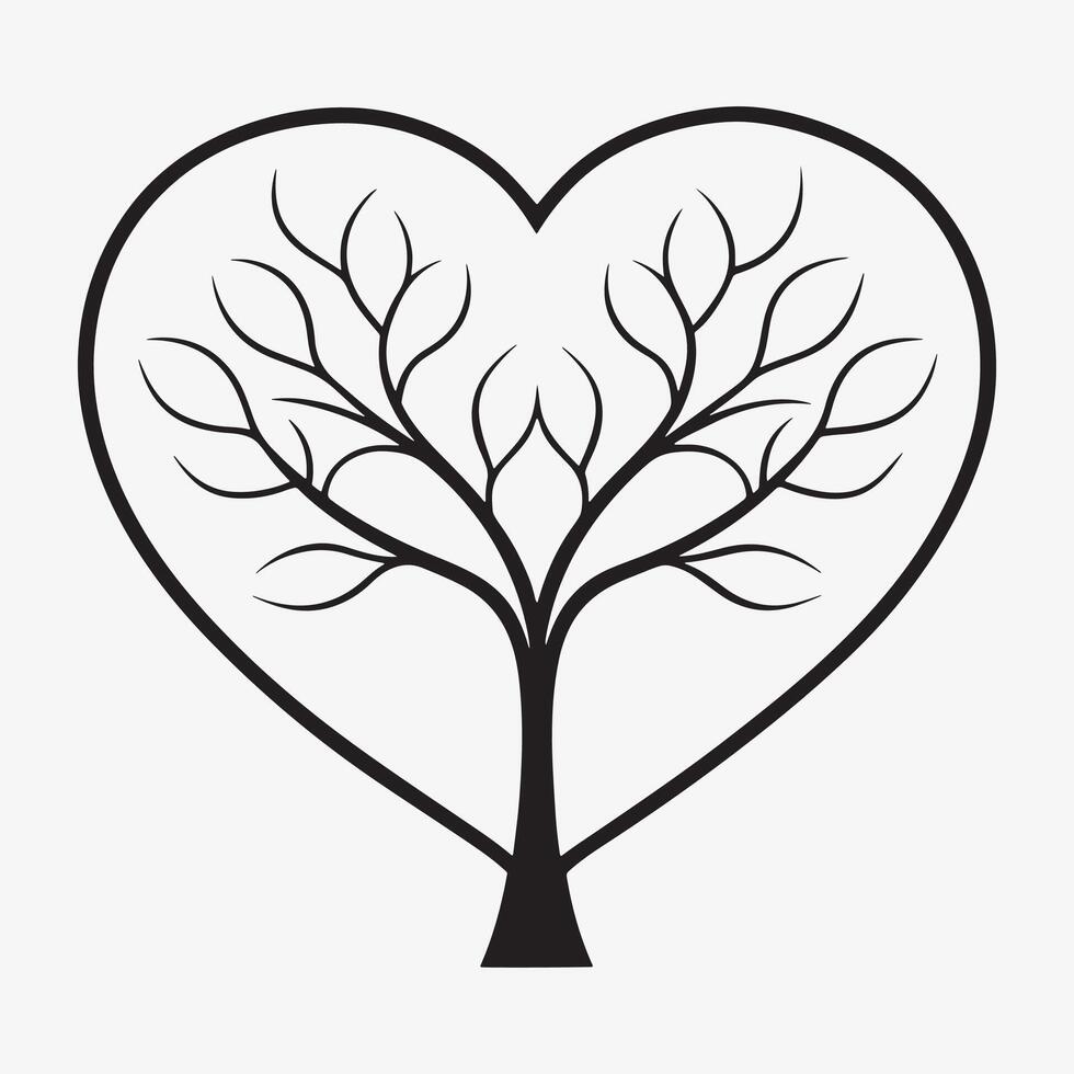 Heart Symbol Tree Design vector