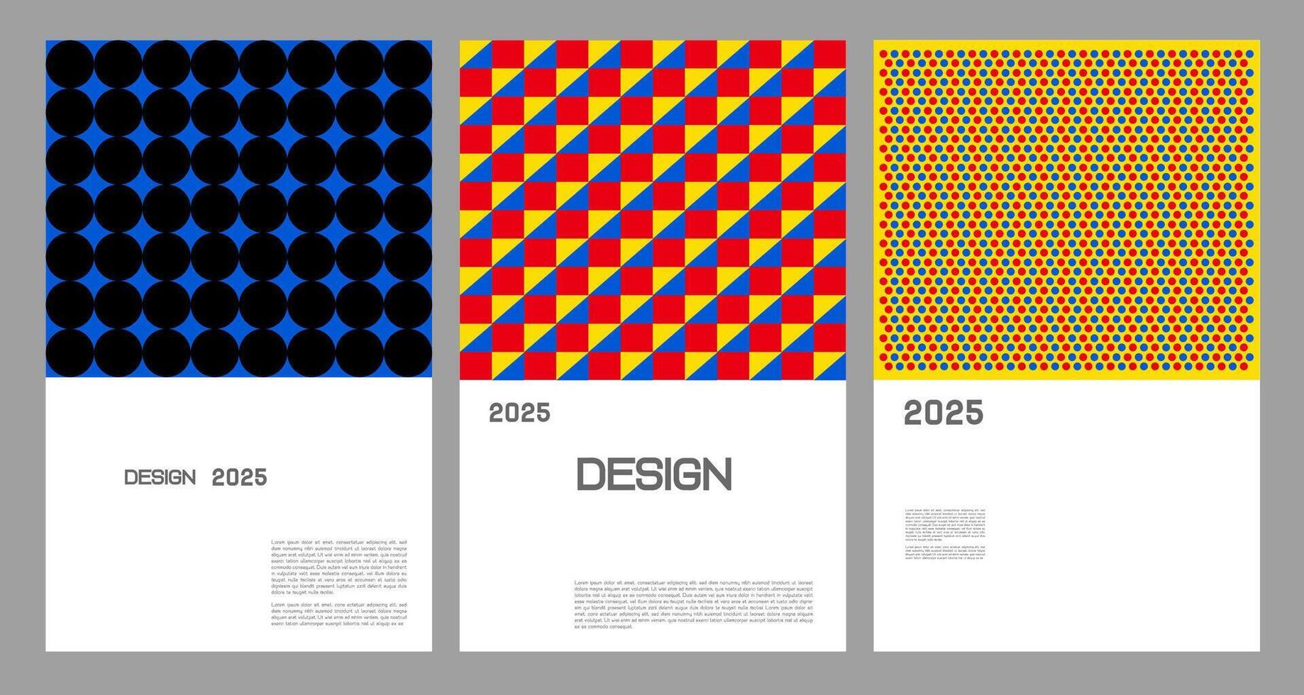Colorful abstract minimalist geometric poster design template vector