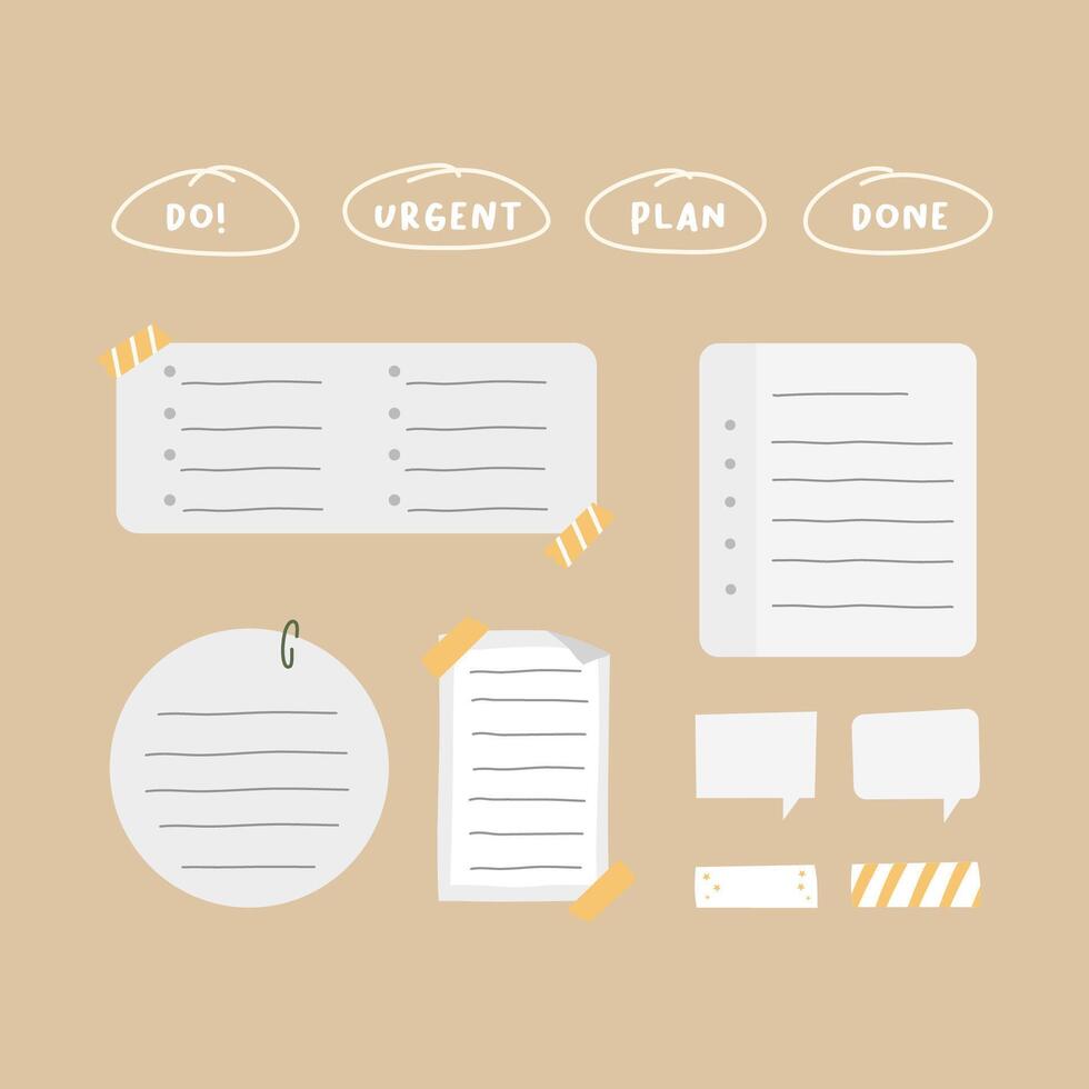 TO DO LIST FOR JOURNALING vector