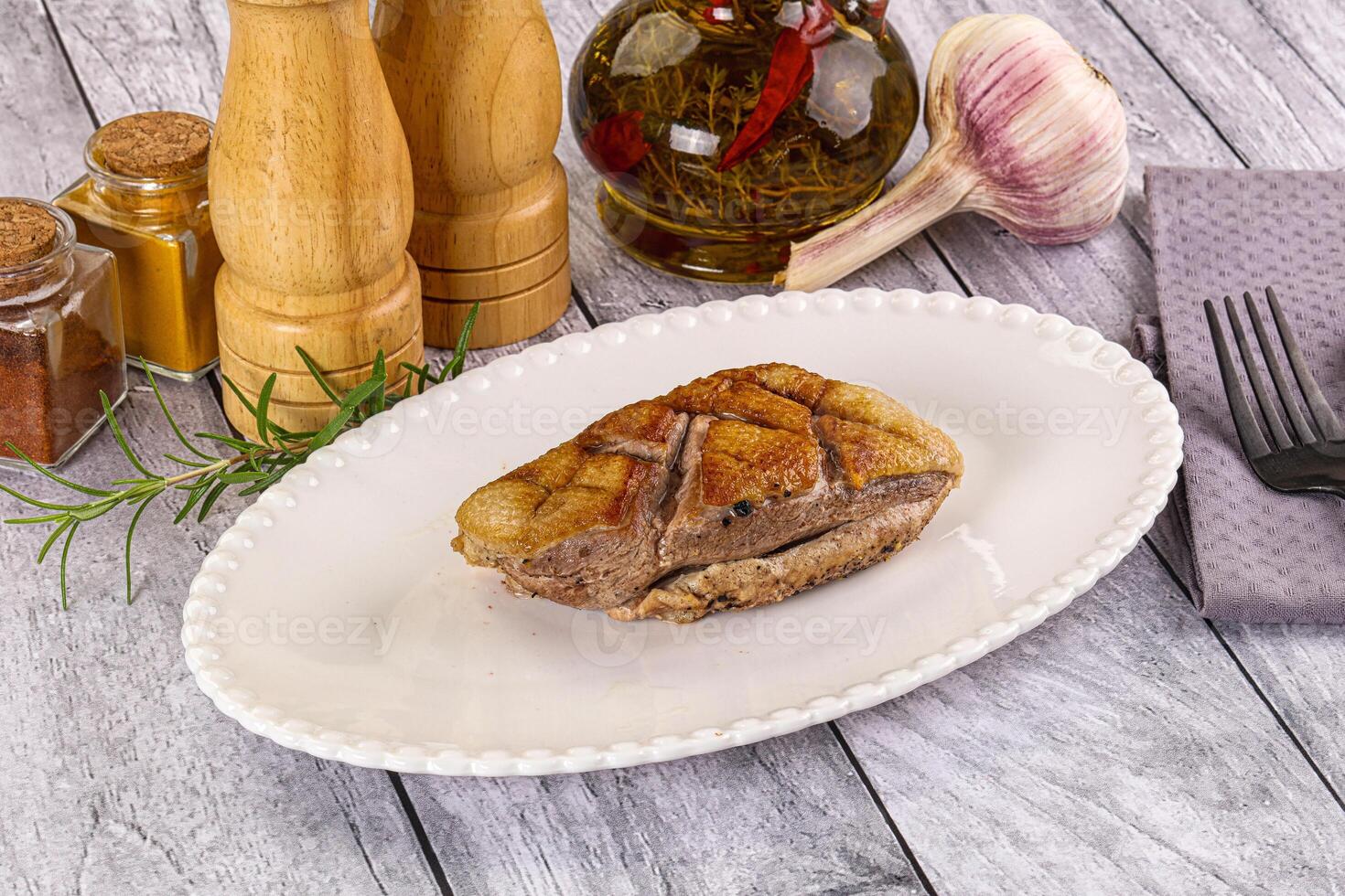 Delicous roasted duck breast fillet photo
