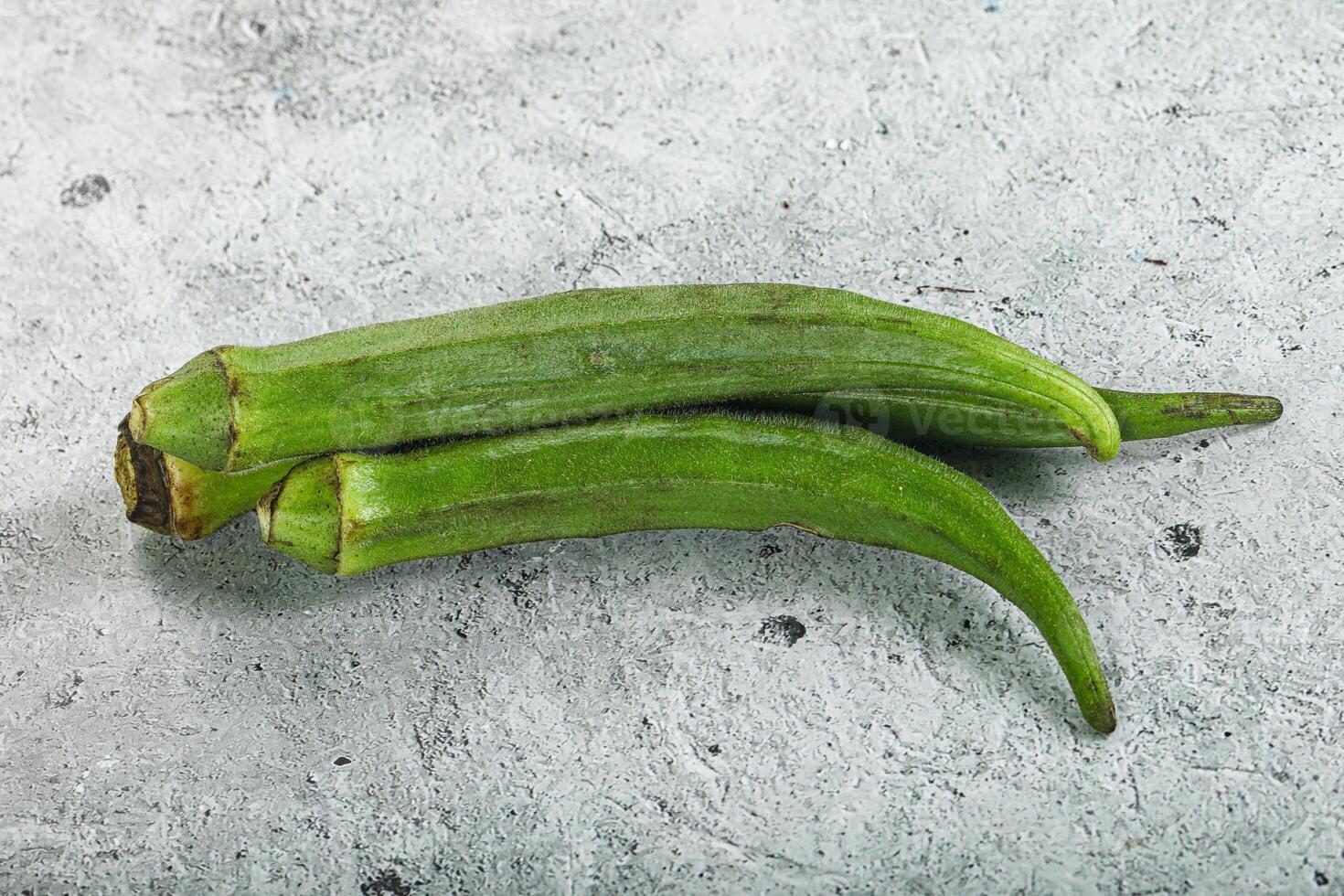Raw organic natural okra vegetable photo