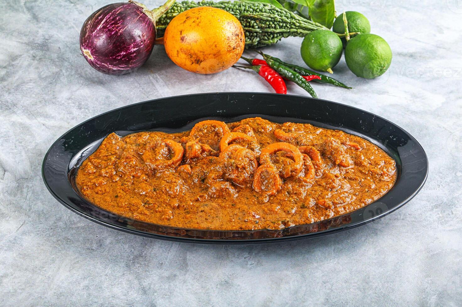 Indian cuisine - Masala with calamari photo