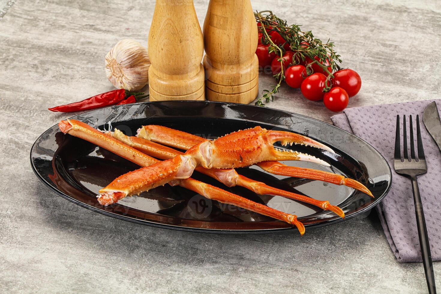 Delicous luxury crab claw legs photo