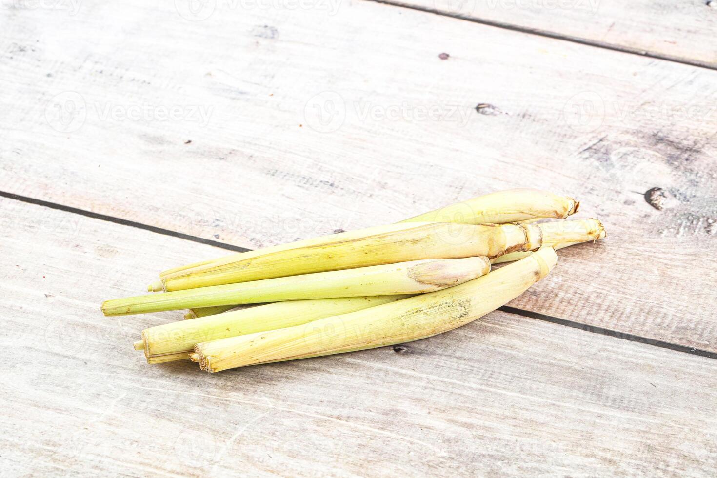 Green organic lemongrass stem heap photo