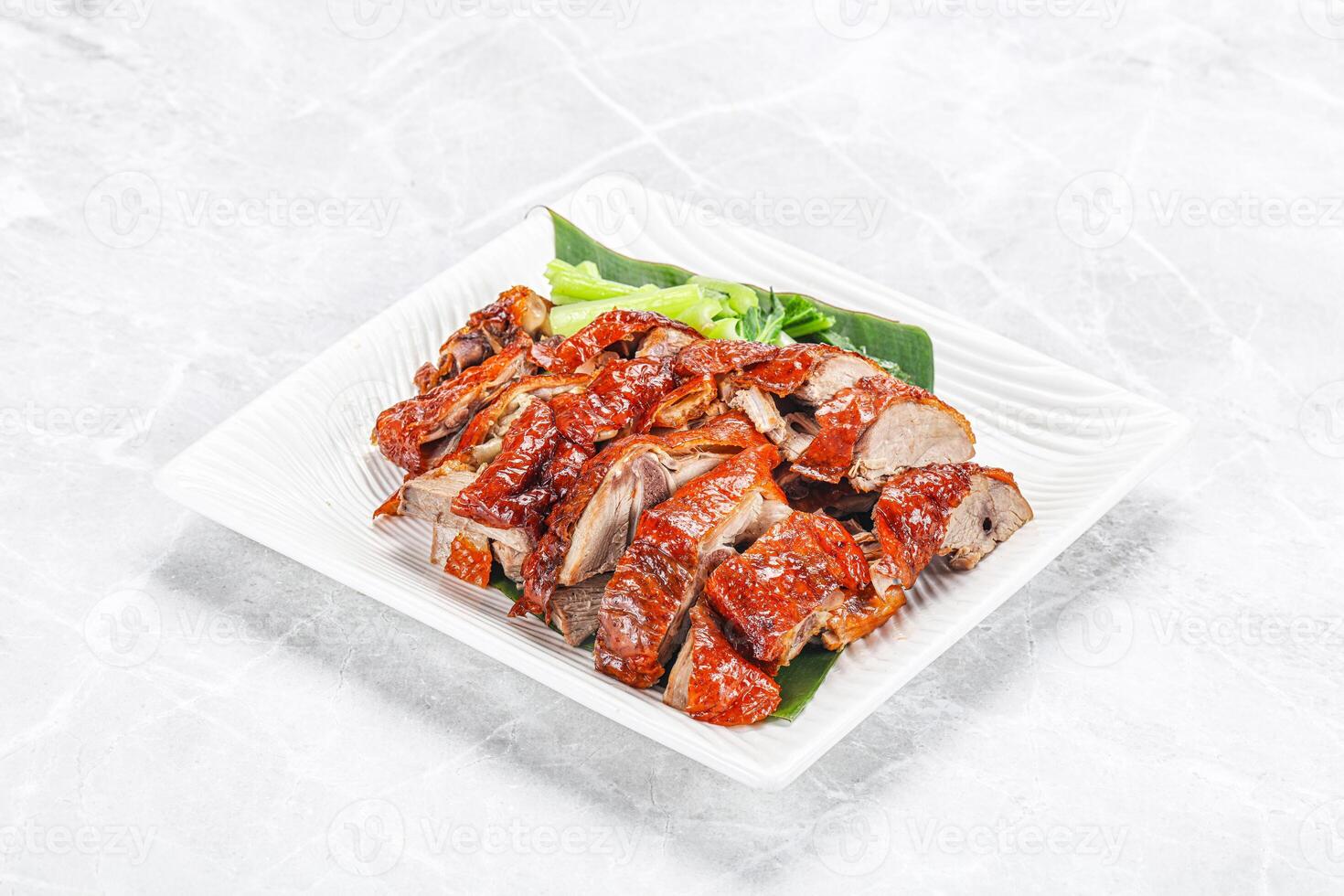 Asian cuisine - roasted duck with skin photo