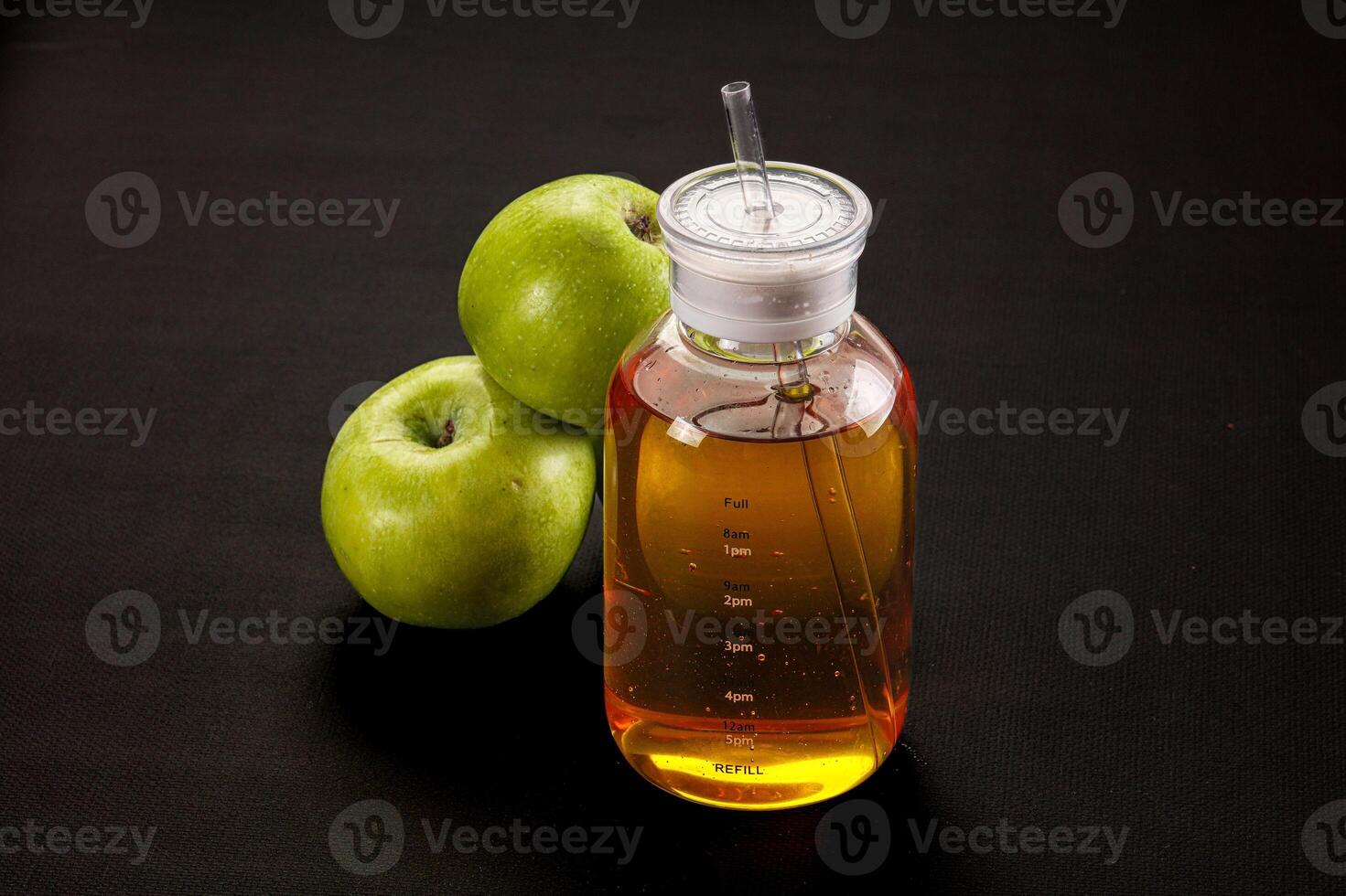 Fresh sweet natural apple juice photo