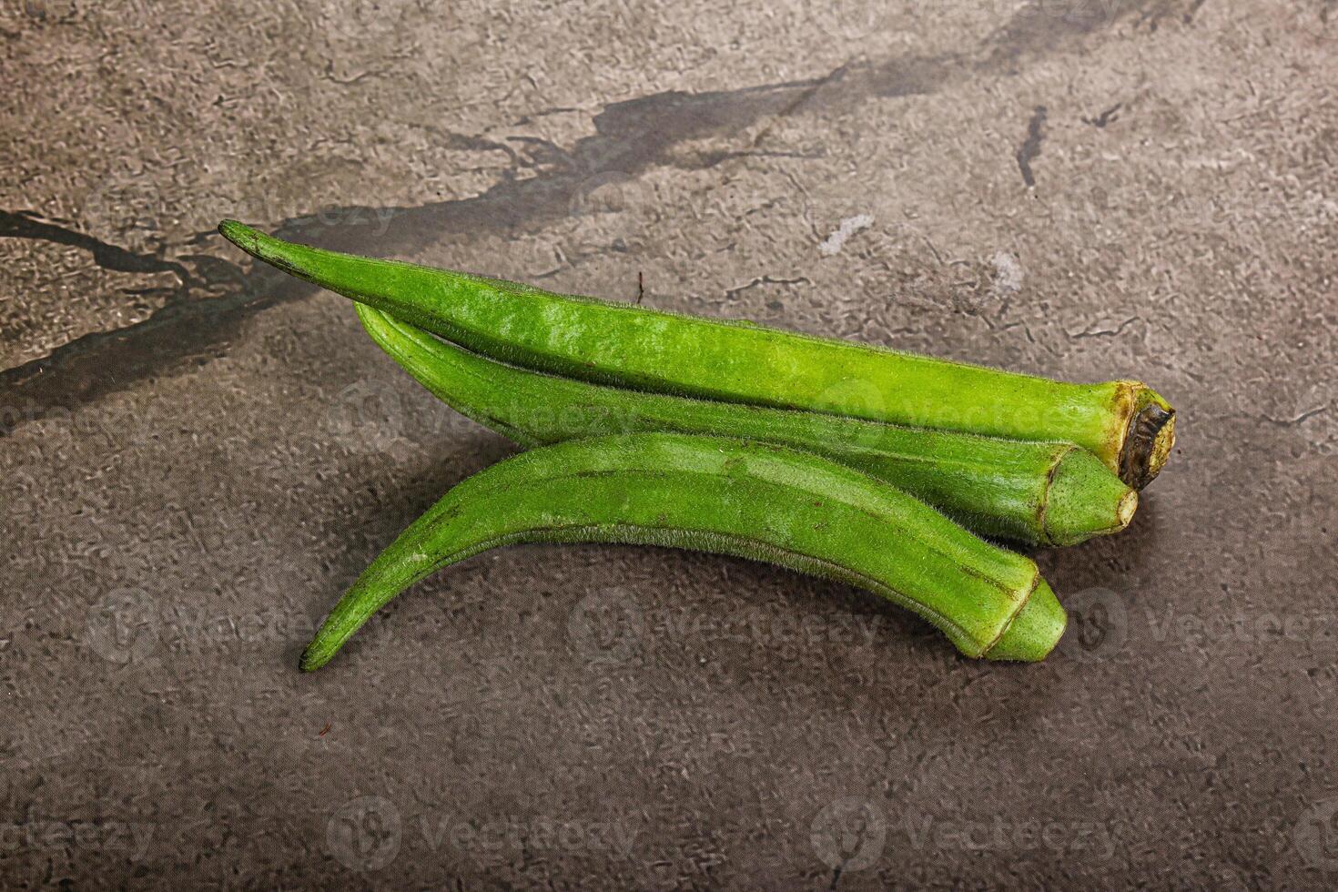 Raw organic natural okra vegetable photo