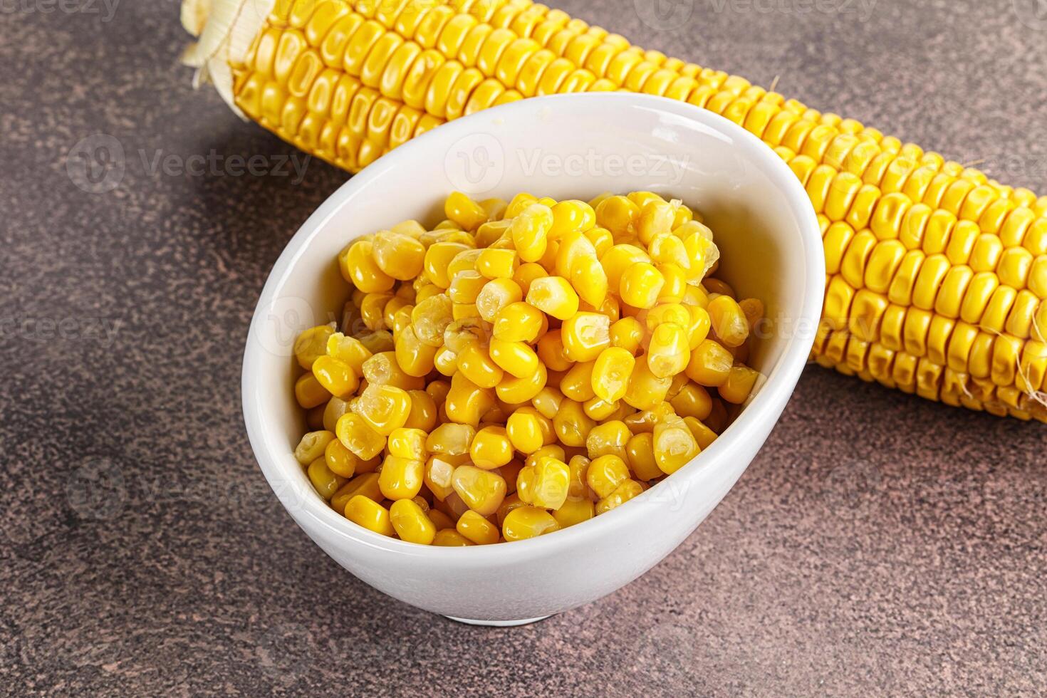 Marinated corn in the bowl photo
