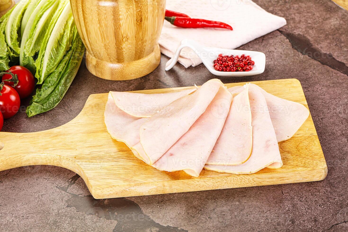 Turkey ham Campana few slices photo