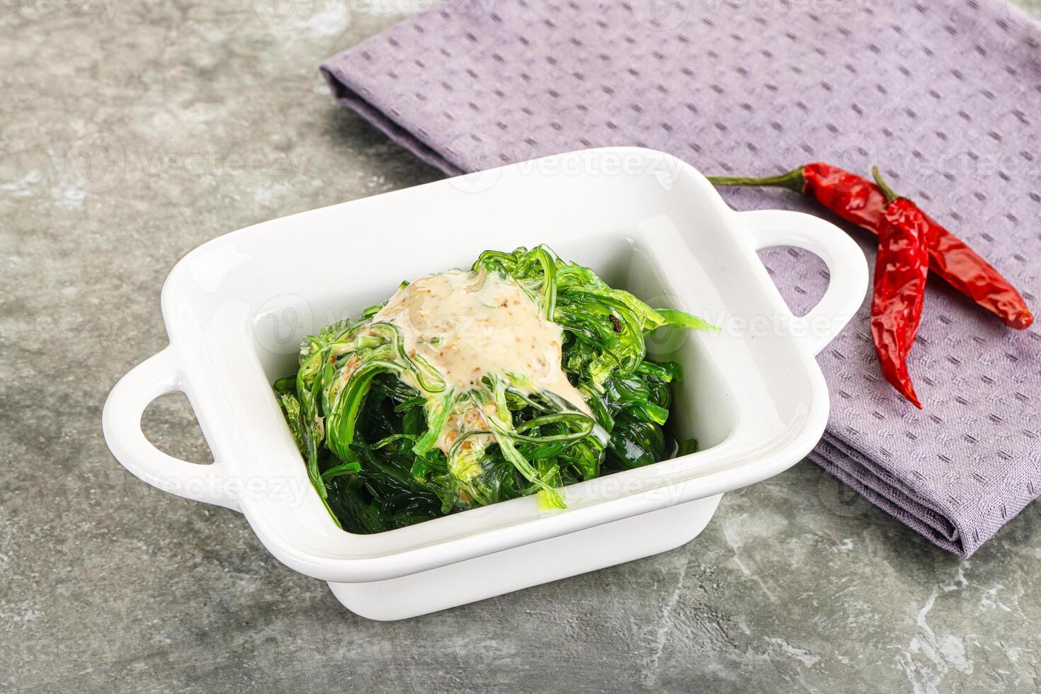 Japanese traditional chuka salad with sesame photo
