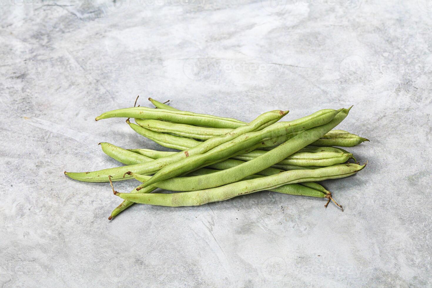 Raw fresh young green bean photo