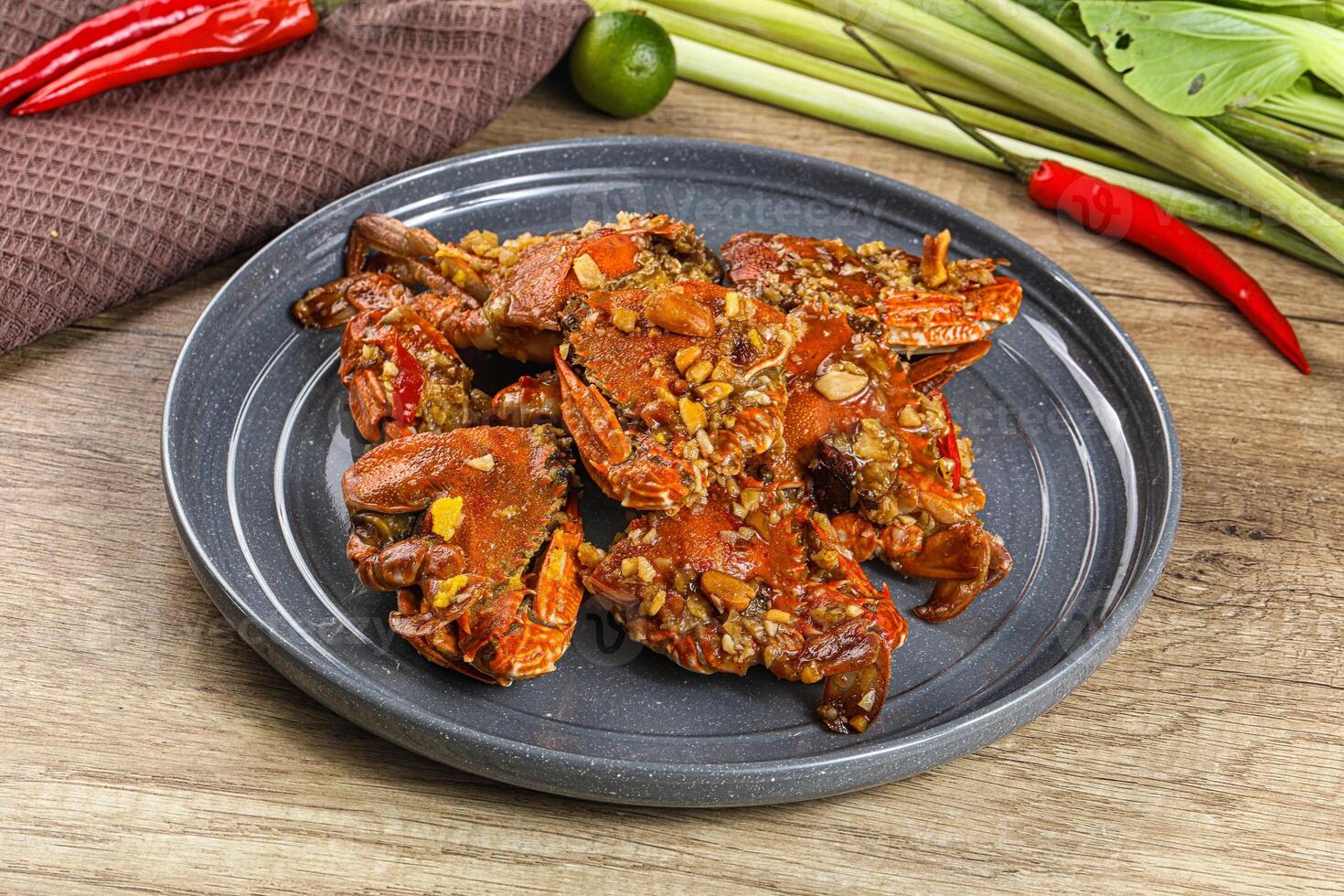 Steamed Spider crab Claws in tamatind sauce photo