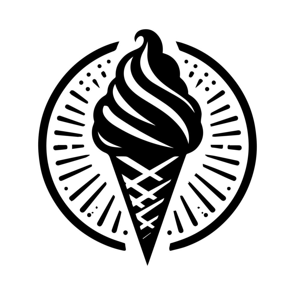Ice cream logo design vector