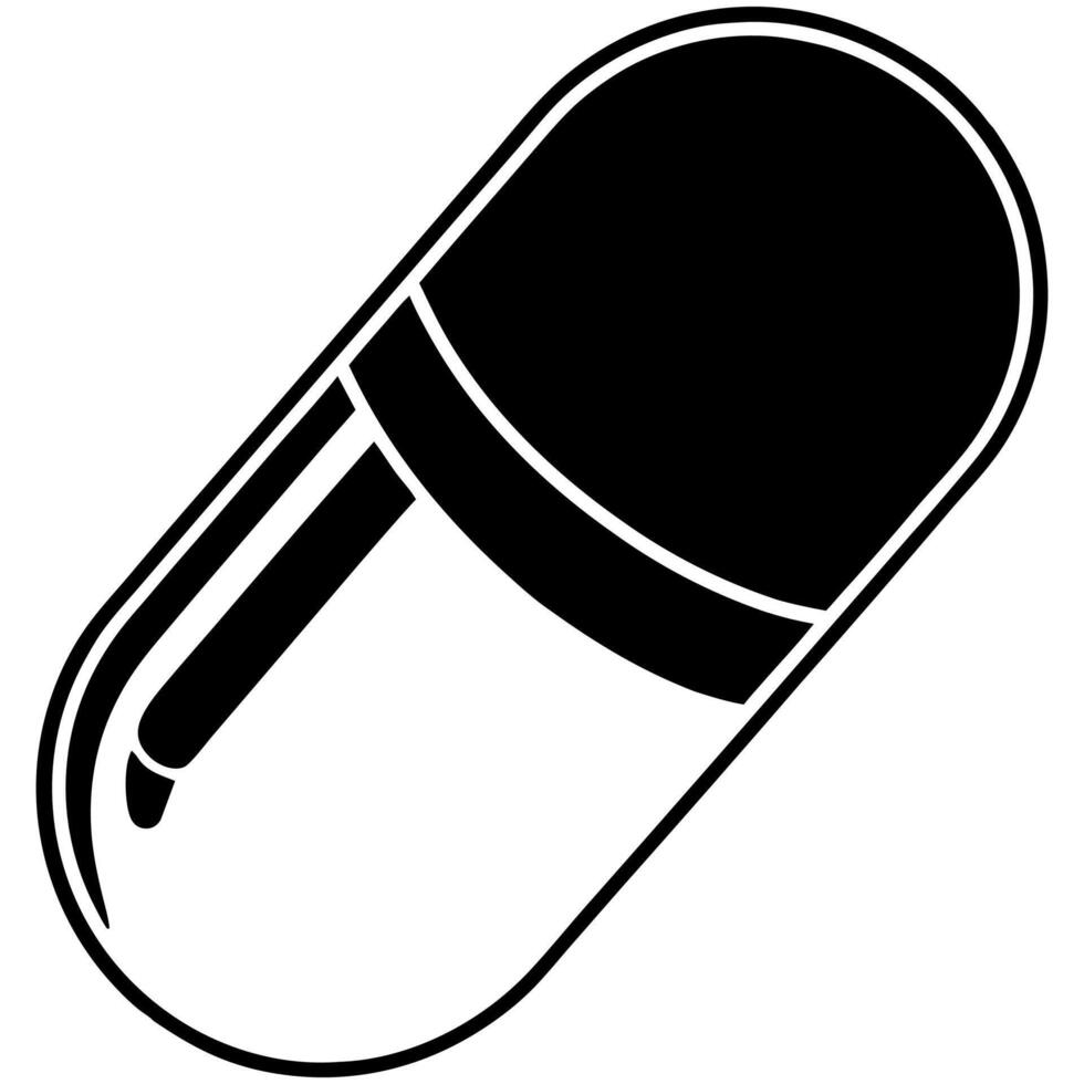 Pill capsule icon vector