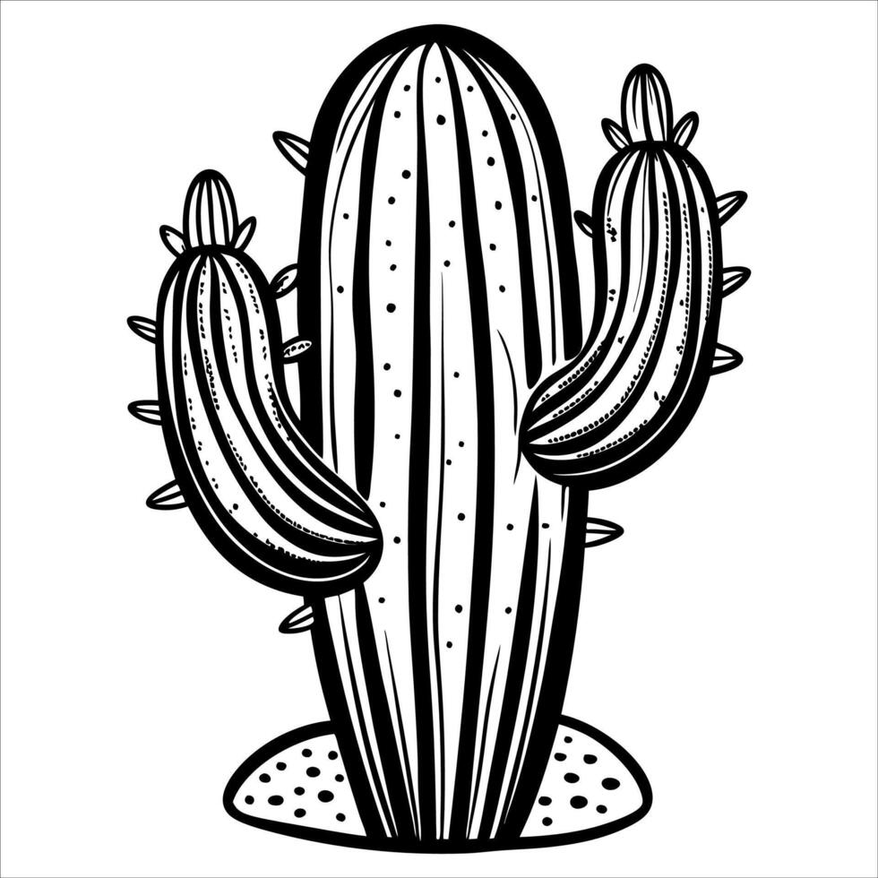 Cactus coloring pages for kids 51143473 Vector Art at Vecteezy