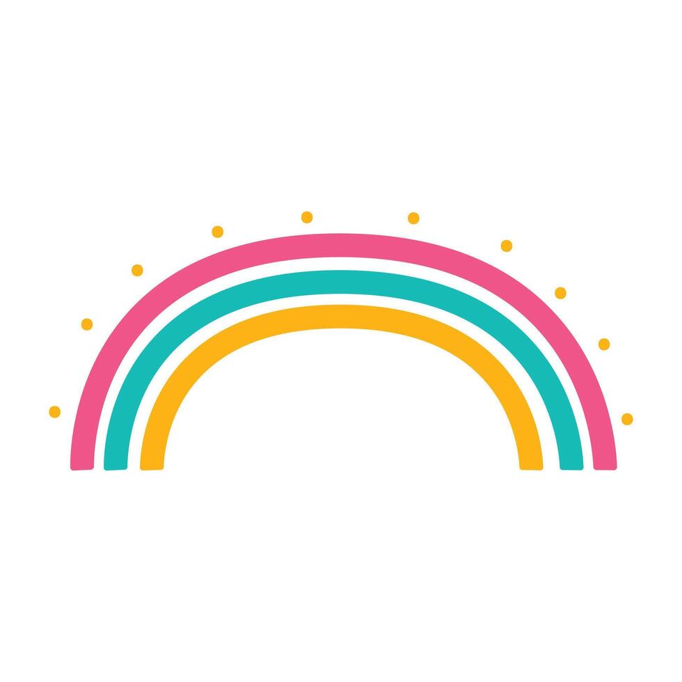 Colorful rainbow Cute symbol illustration on a white background vector