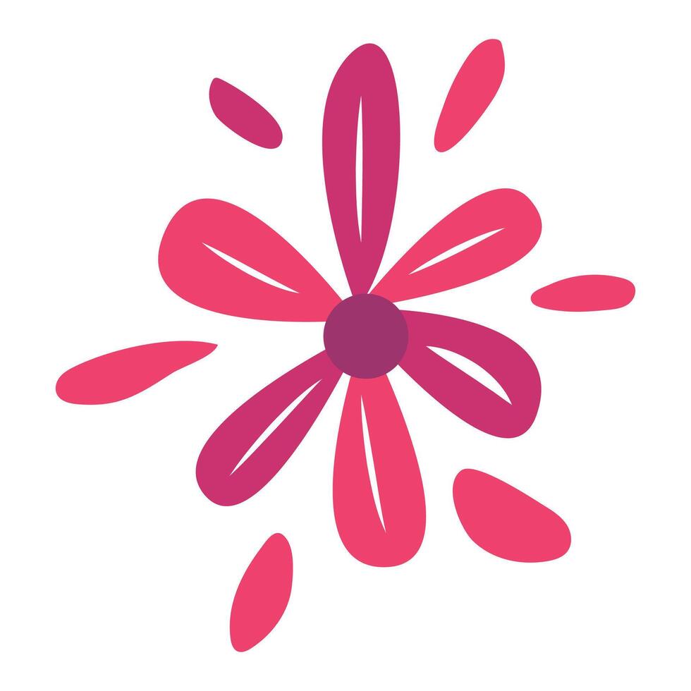 flower nature icon illustration on the white vector
