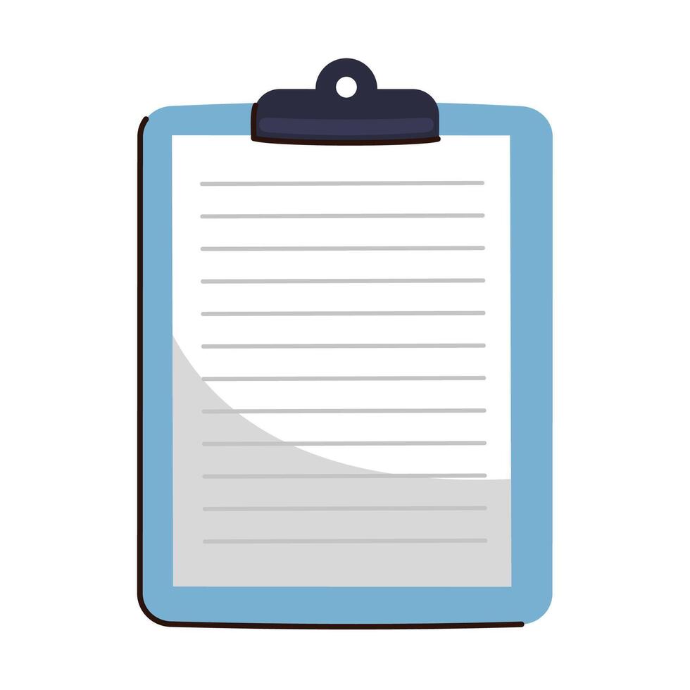 Illustration of paper clipboard on white vector