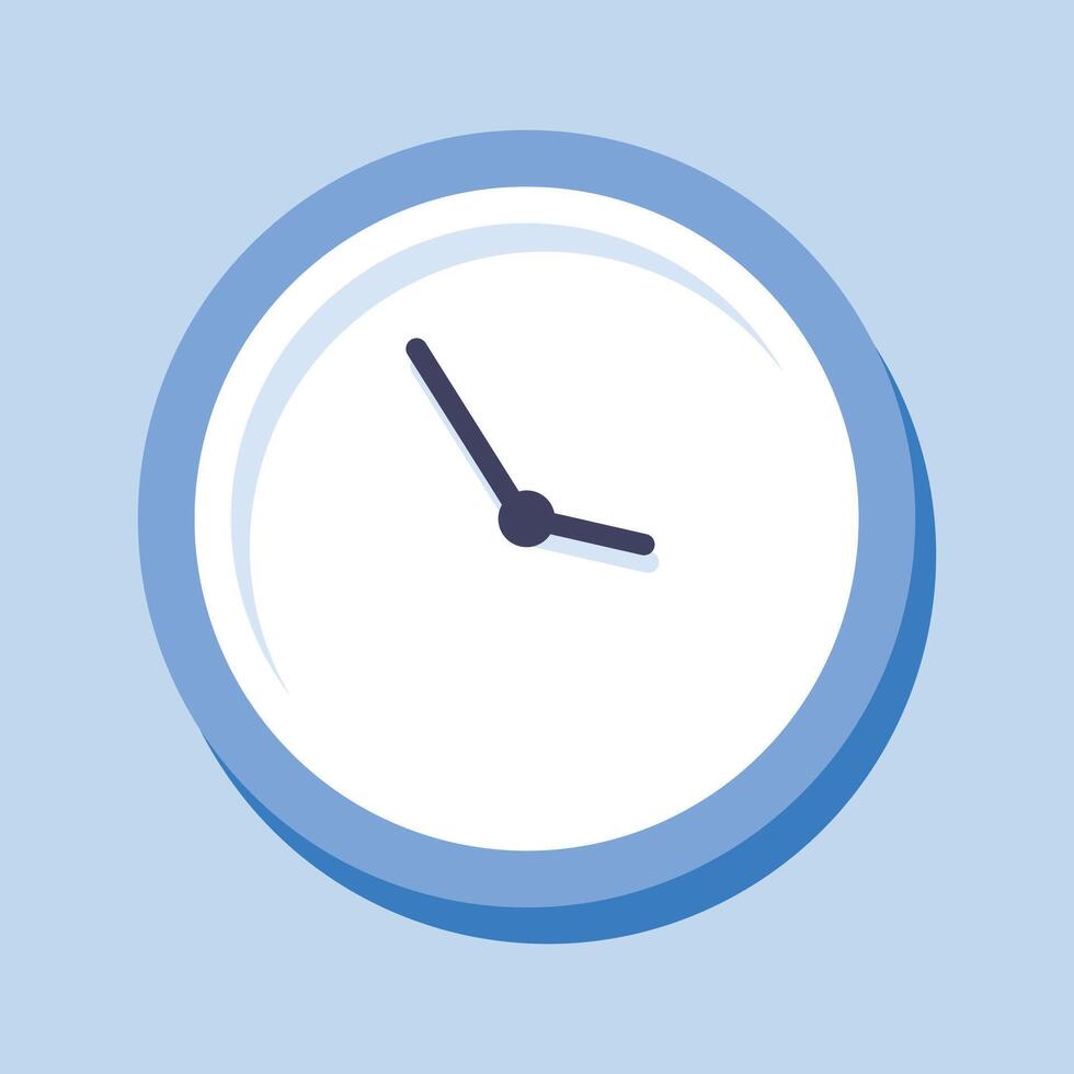 Clock icon illustration on white background vector