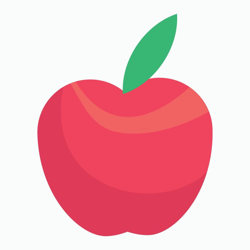 Apple fruit icon illustration on white background vector