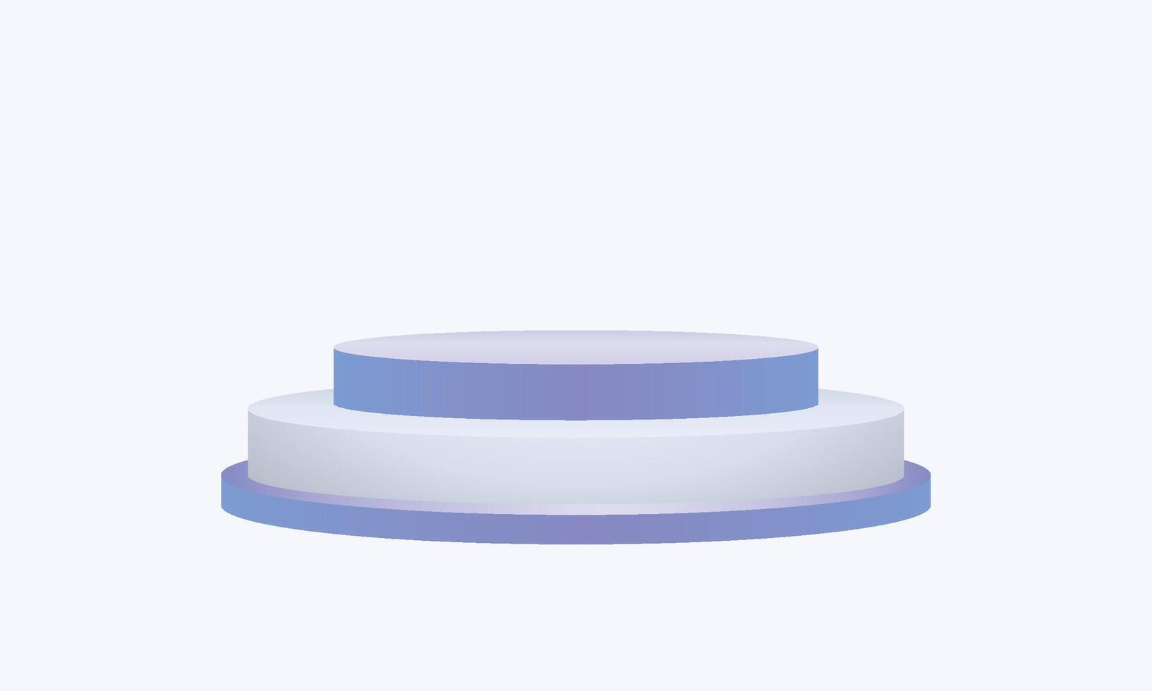 Blank 3d podium round stage background for product advertisement vector