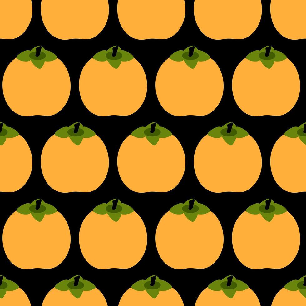 Modern art minimalist style persimmons seamless pattern. Perfect for banner, textile, fabric, paper, label, sale. Hand drawn illustration. vector