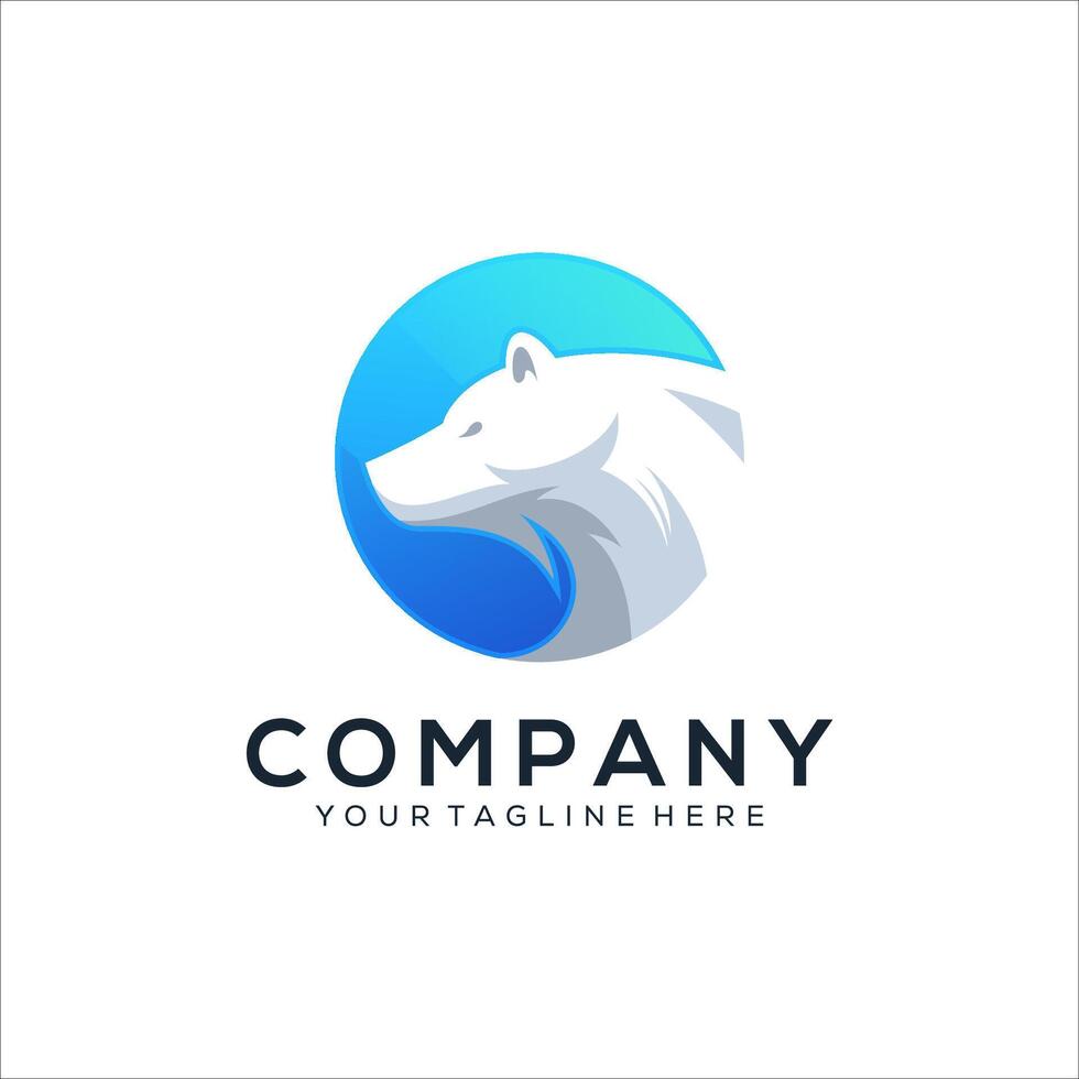 Abstract bear logo design vector