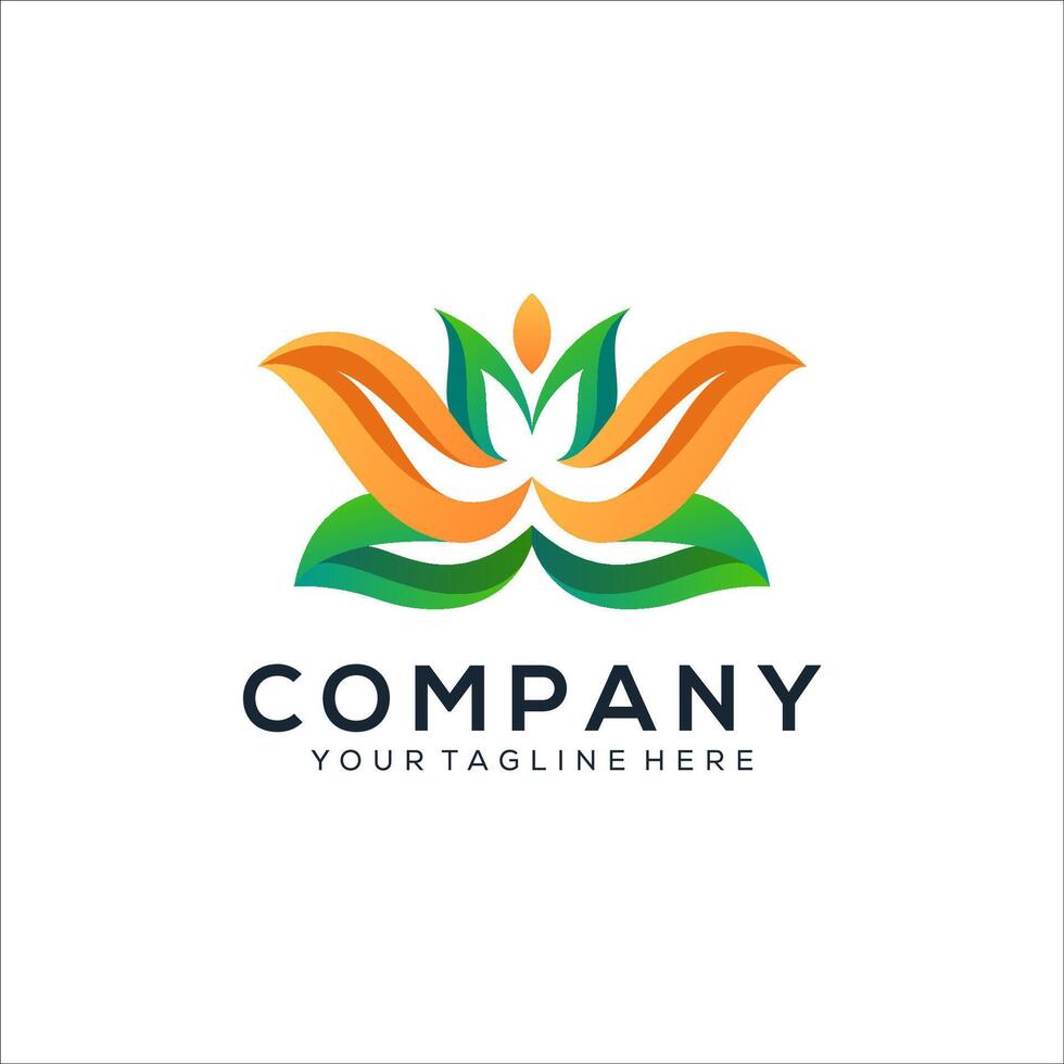 Abstract leaf logo design vector
