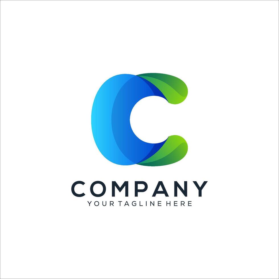 Abstract letter c logo design vector