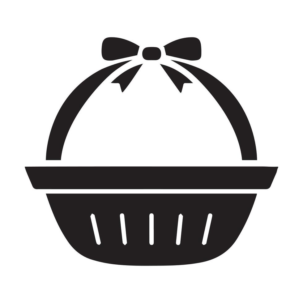 Simple illustration of an empty picnic basket for outdoor dining projects vector