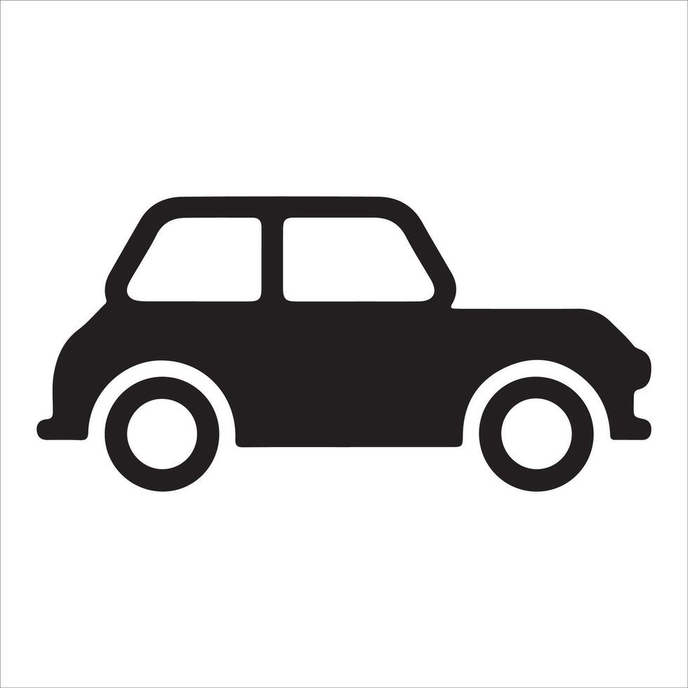 Sedan car icon, simple style Pro vector