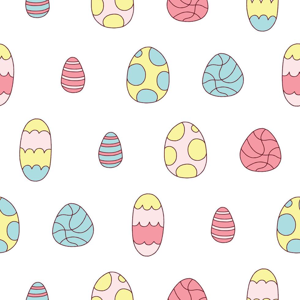 Collection of Easter Egg Seamless Pattern illustration for Print, Wallpaper vector