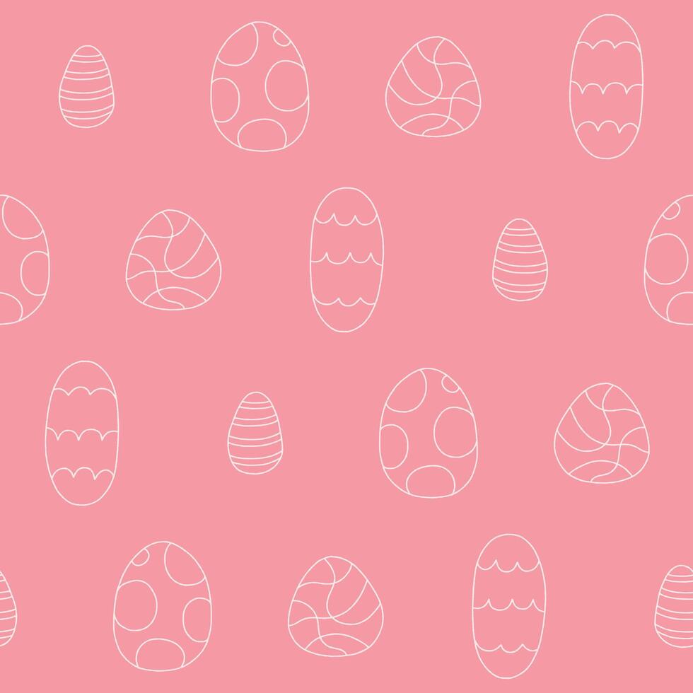 Outline Collection of Easter Egg Seamless Pattern illustration for Print, Wallpaper vector