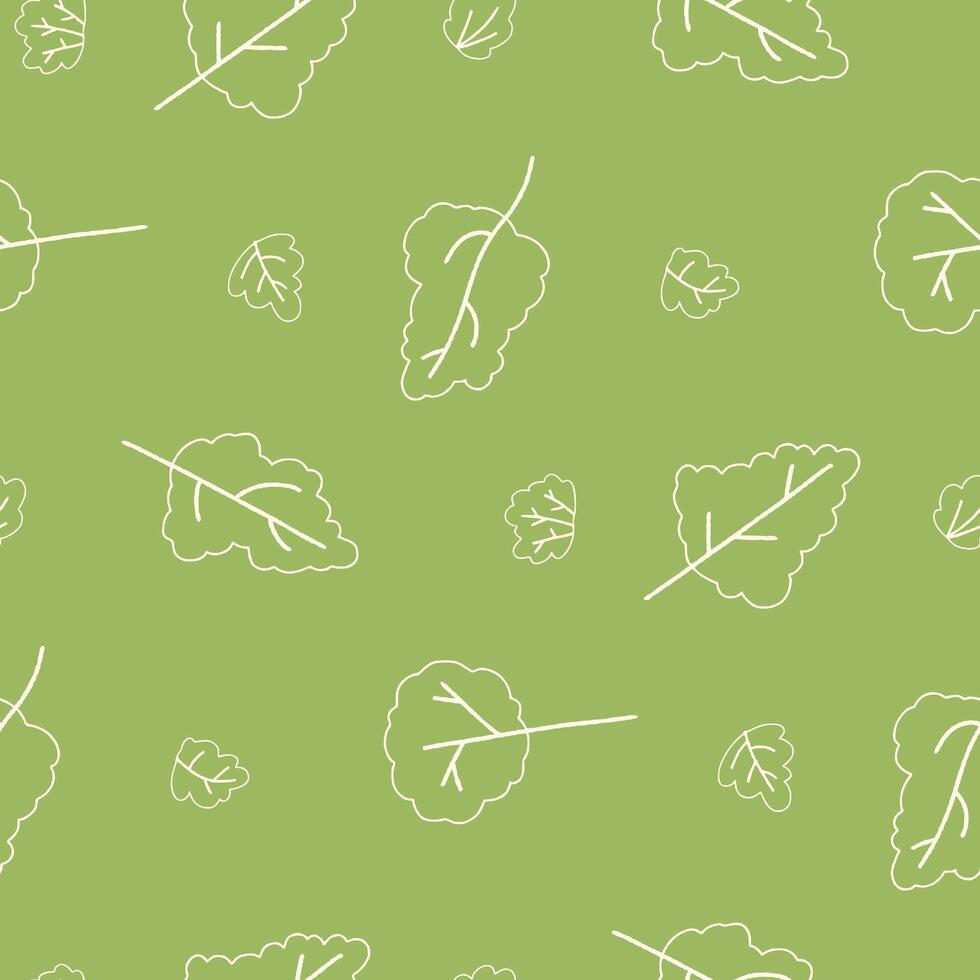 Outline Tree Bush simple Seamless Pattern illustration for Print, Wallpaper, Decoration. vector