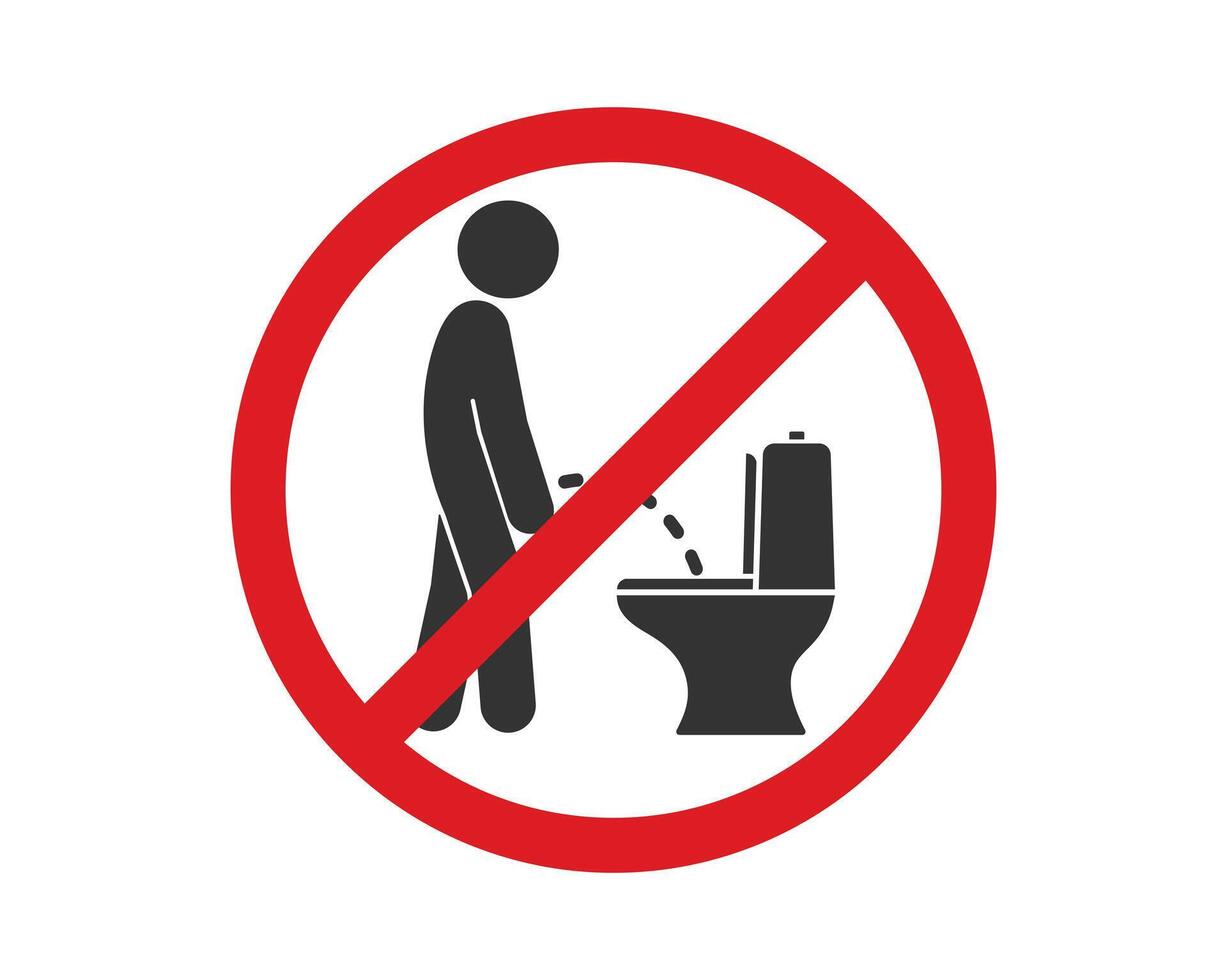 No Peeing icon symbol. Pissing prohibited sign. Urinate not allowed. No peeing on floor. illustration image. Isolated on white background. vector