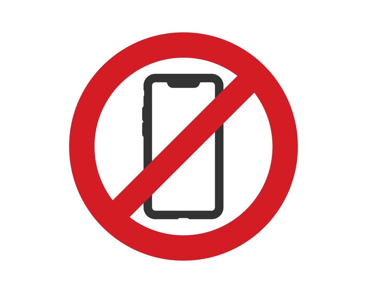 No smart phone icon. Noise prohibition symbol sign, keep quiet, observe silence icon. illustration image. Isolated on white background. vector