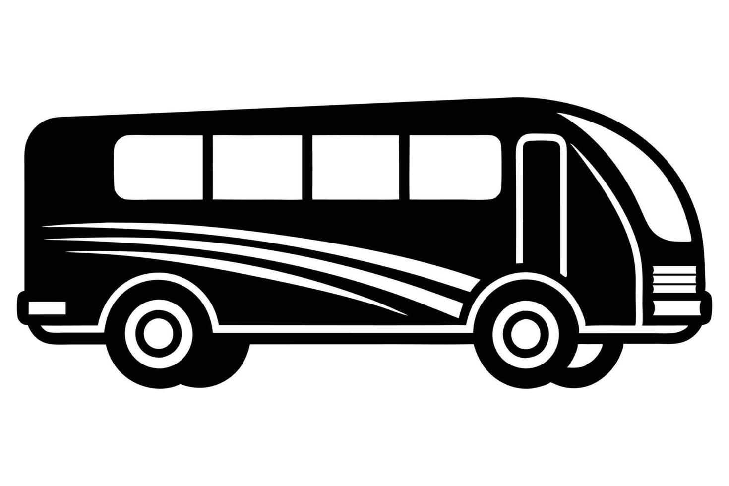 Minimalist Bus Icon for Transport Services and Logos vector