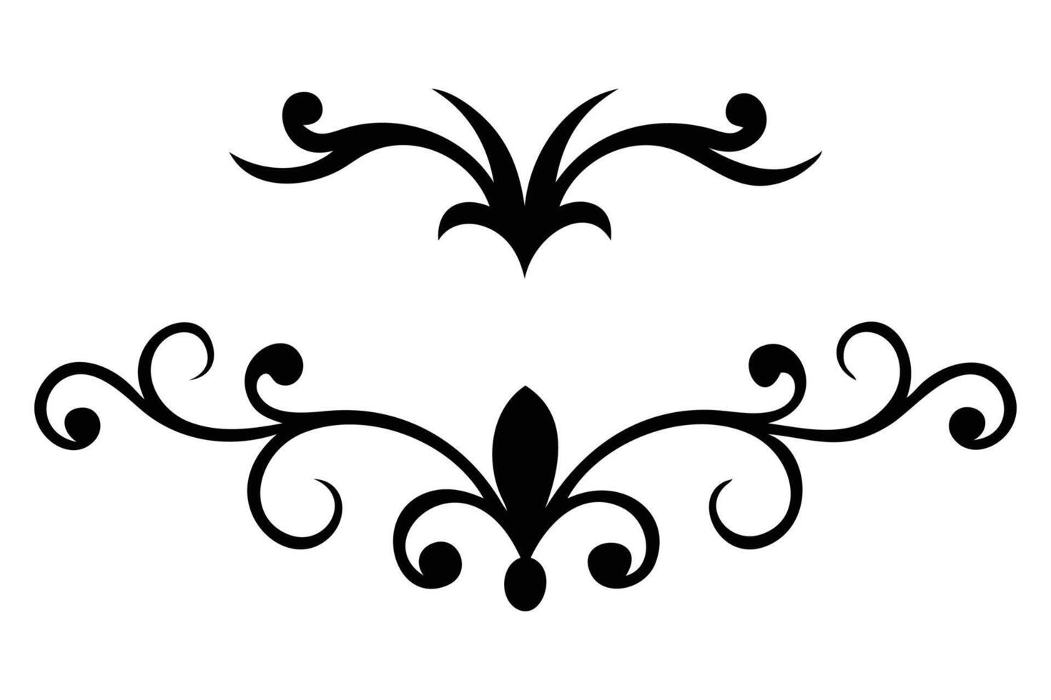 A black and white design with swirls vector