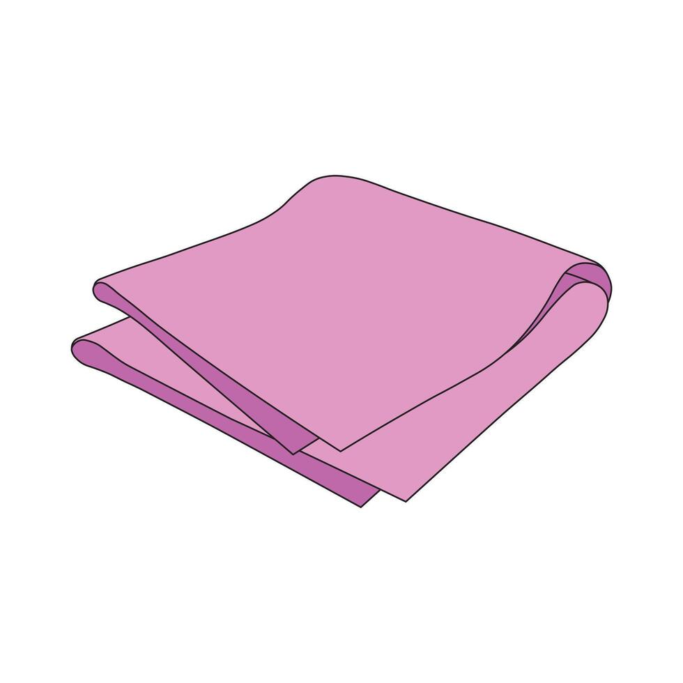 kids drawing illustration folded cloth flat cartoon isolated vector
