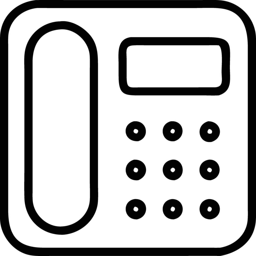 Telephone icon line art design vector