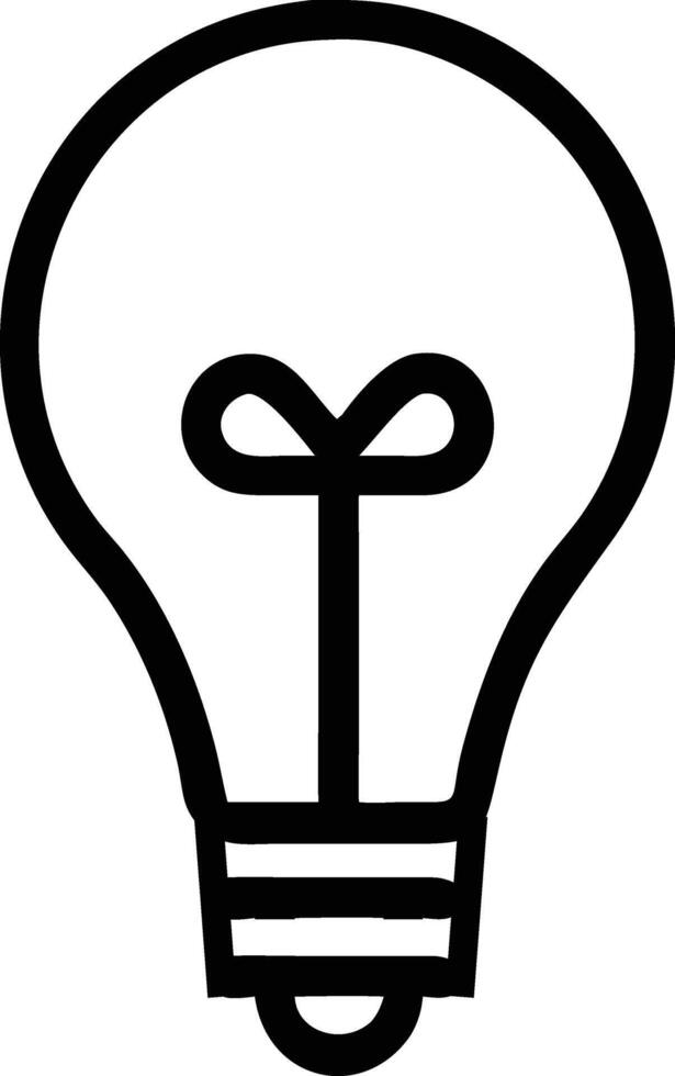 Bulb icon line art design vector